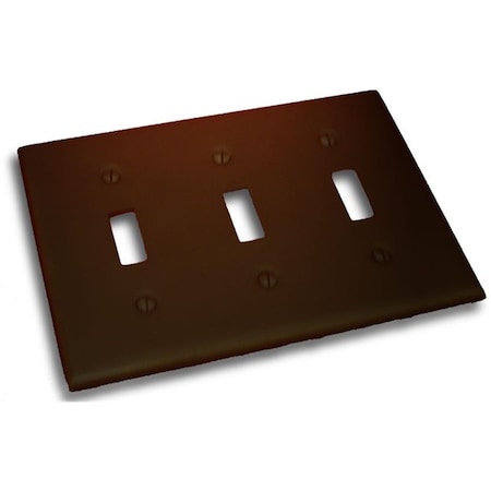 Residential Essentials Triple Toggle Switch Plate- Venetian Bronze 10832VB
